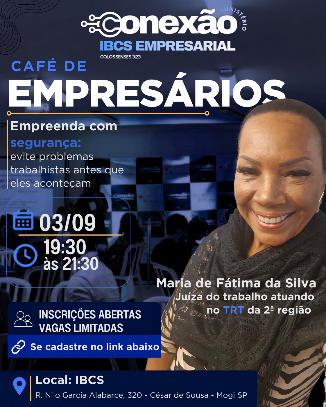 Convite do Café de Empresários da Conexão IBCS